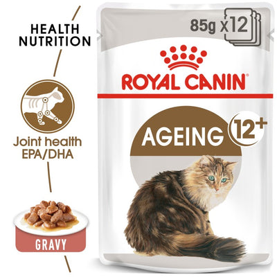 Royal Canin  Feline Health Nutrition Ageing +12 Jelly (WET FOOD - Pouches) 12 x 85g