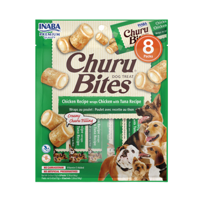 Inaba Churu Bites for Dog Chicken with Tuna Recipe 8PCS/PK