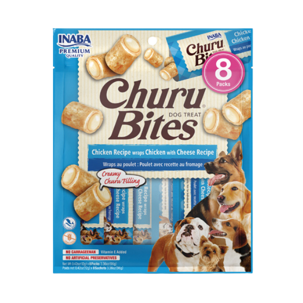 Inaba Churu Bites for Dog Chicken with Cheese Recipe 8PCS/PK