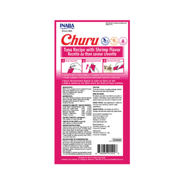 Inaba Churu Tuna Recipe with Shrimp Flavor 4PCS/PK