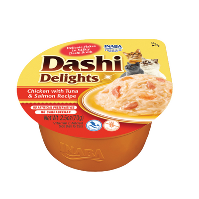 Inaba Dashi Delight Chicken with Tuna & Salmon Recipe 70G