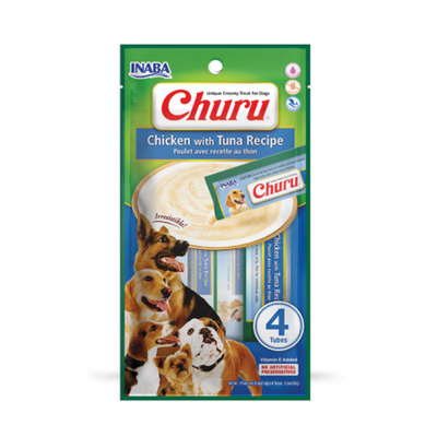 Inaba Dog Churu Chicken with tuna Recipe 4PCS/PK