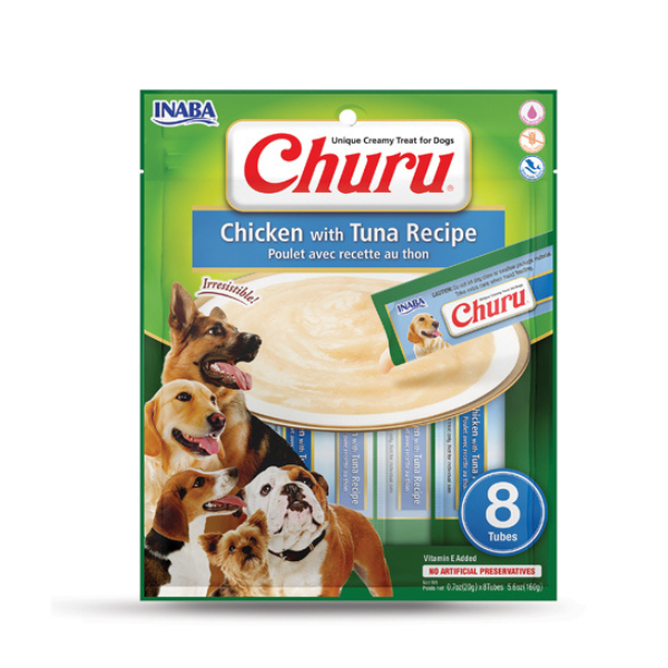 Inaba Dog Churu Chicken with Tuna Recipe 8PCS/PK