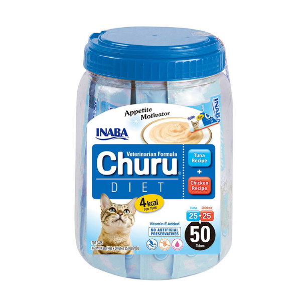 Inaba Churu Diet Tuna Recipe + Chicken Recipe 50 Tubes/Pk