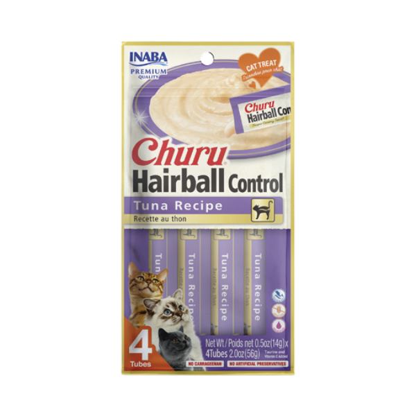 Inaba Churu Hairball Control- Tuna Recipe 4PCS/PK