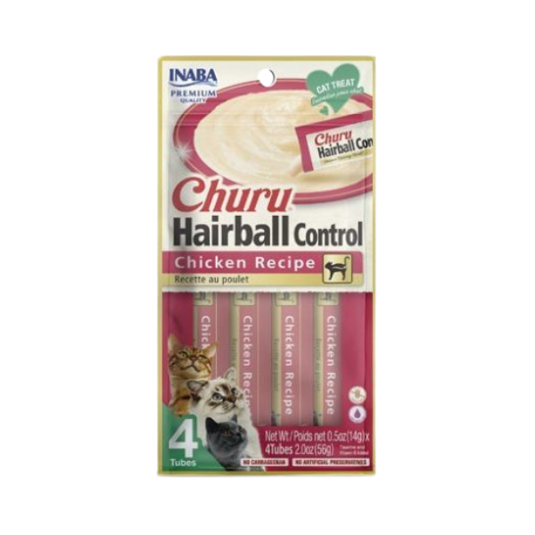 Inaba Churu Hairball Control- Chicken Recipe 4PCS/PK