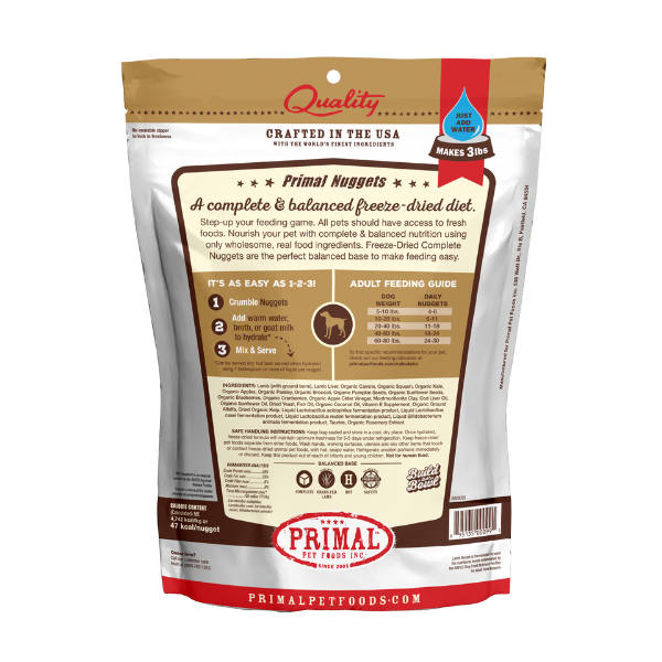 Primal Canine Lamb Freeze-Dried Formula