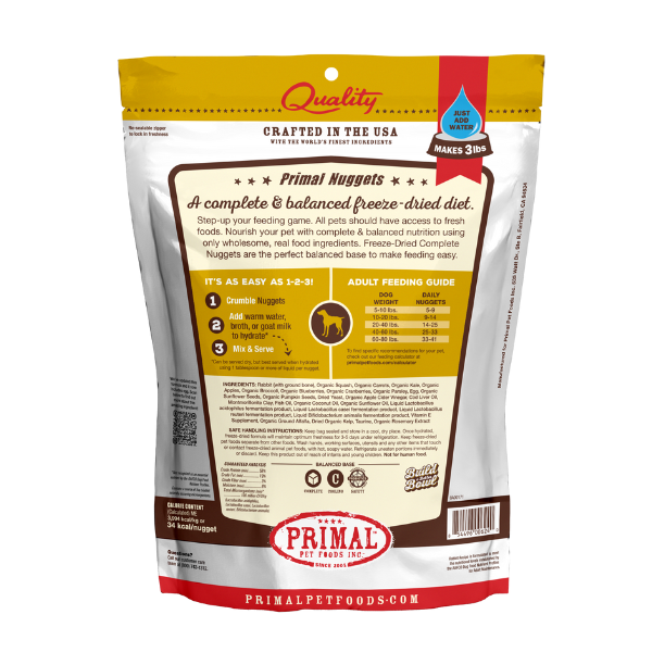 Primal Canine Rabbit Freeze-Dried Formula