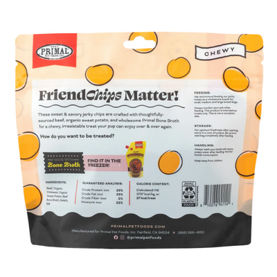 Primal FriendChips Matter  Beef with Broth Jerky Treat 4oz