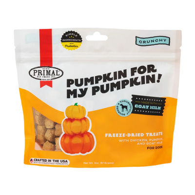 Primal Pumpkin For My Pumpkin  Chicken & Pumpkin with Goat Milk Freeze-Dried Treat 2oz